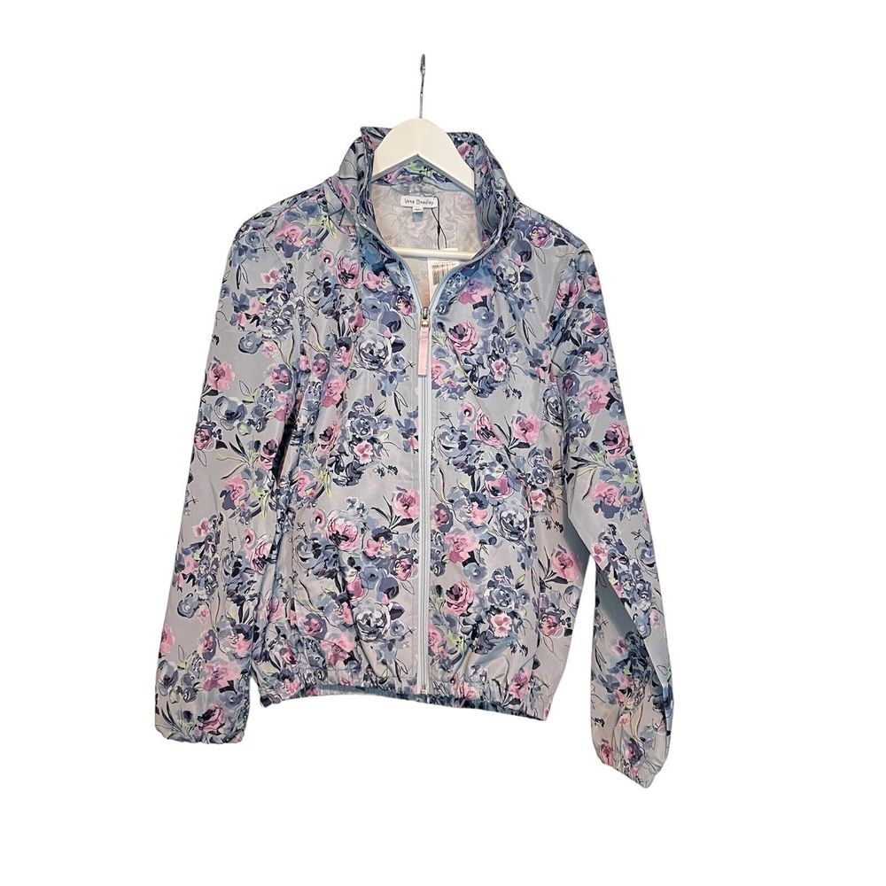 Vera Bradley Women's Small (4-6) Fresh‎ Cut Bouquet Purple Floral Jacket - 342